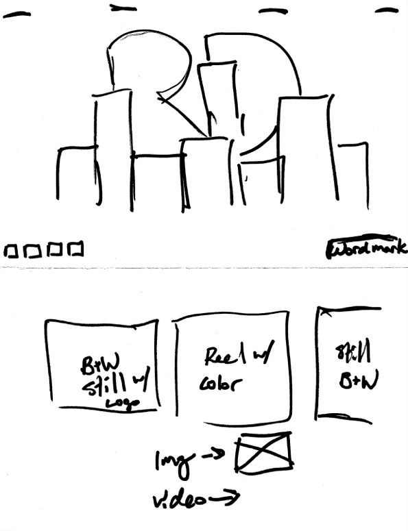 Seattle cityscape with Rough Draft Media logo