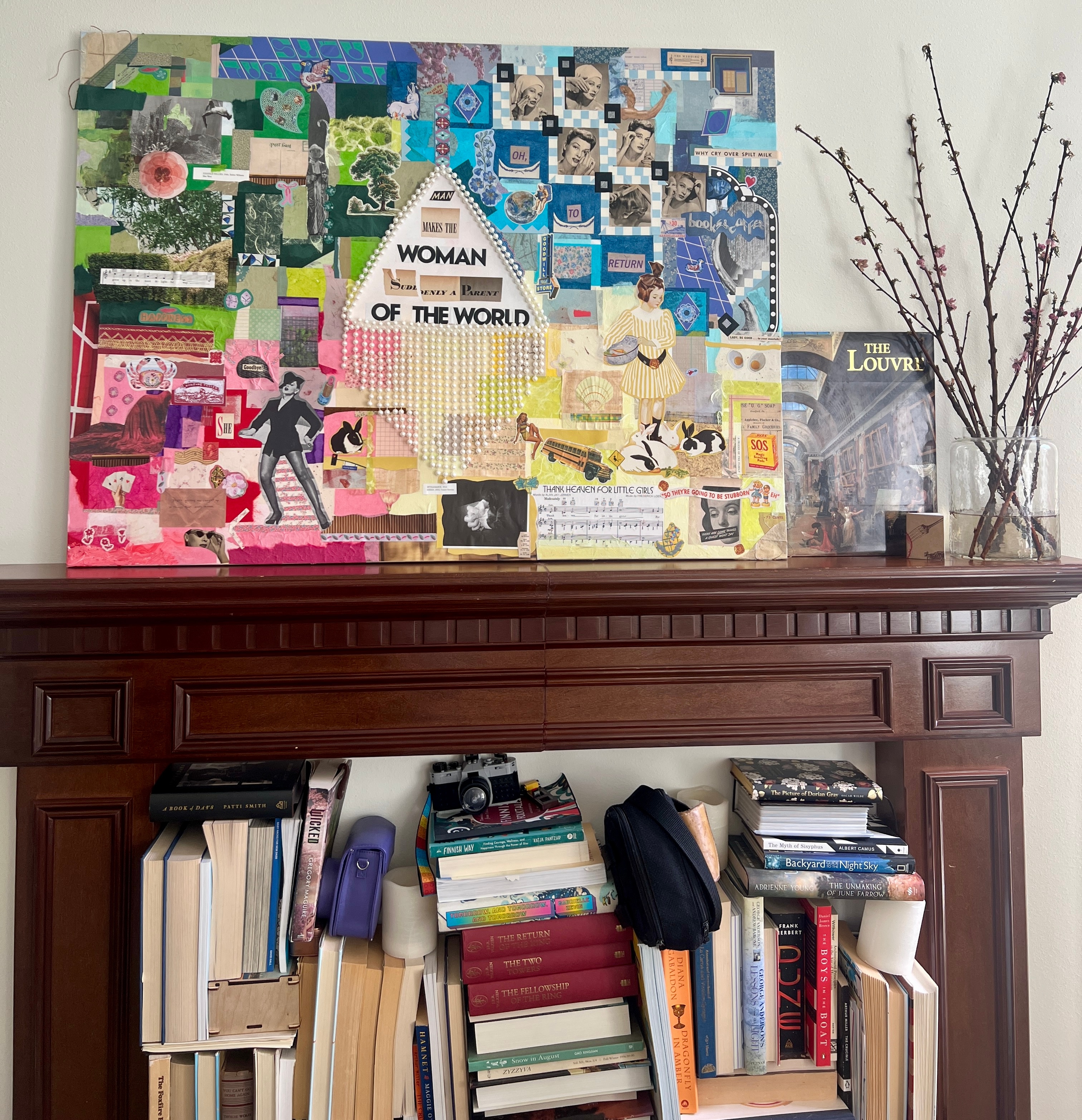Full collage on mantel