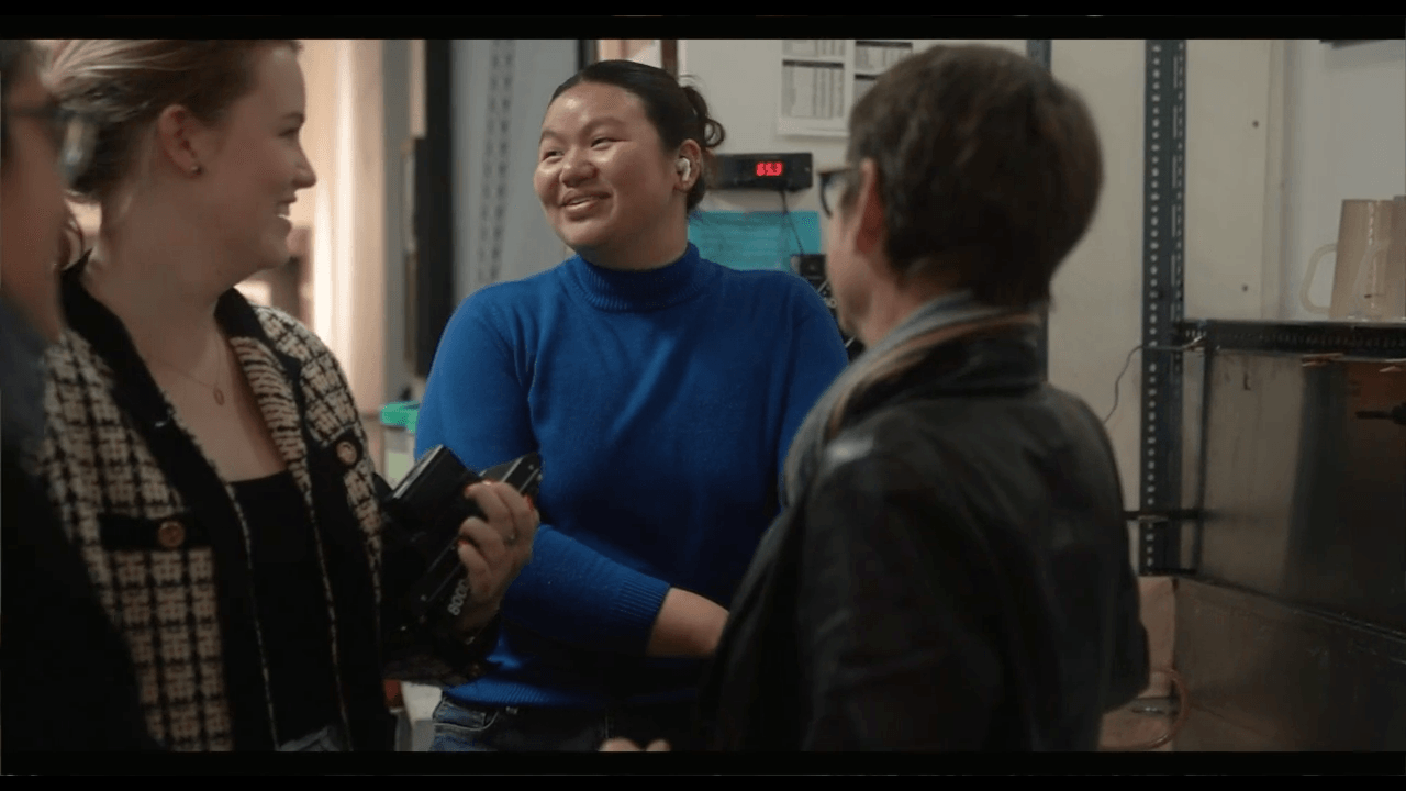 Behind the scenes of filming